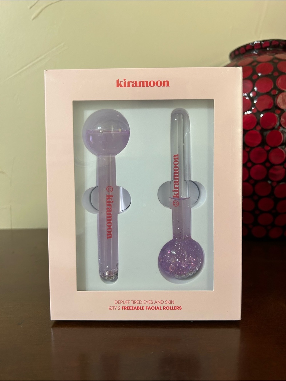 Kiramoon Moon Globes Lavender Ice Facial Roller NWT MSRP $42